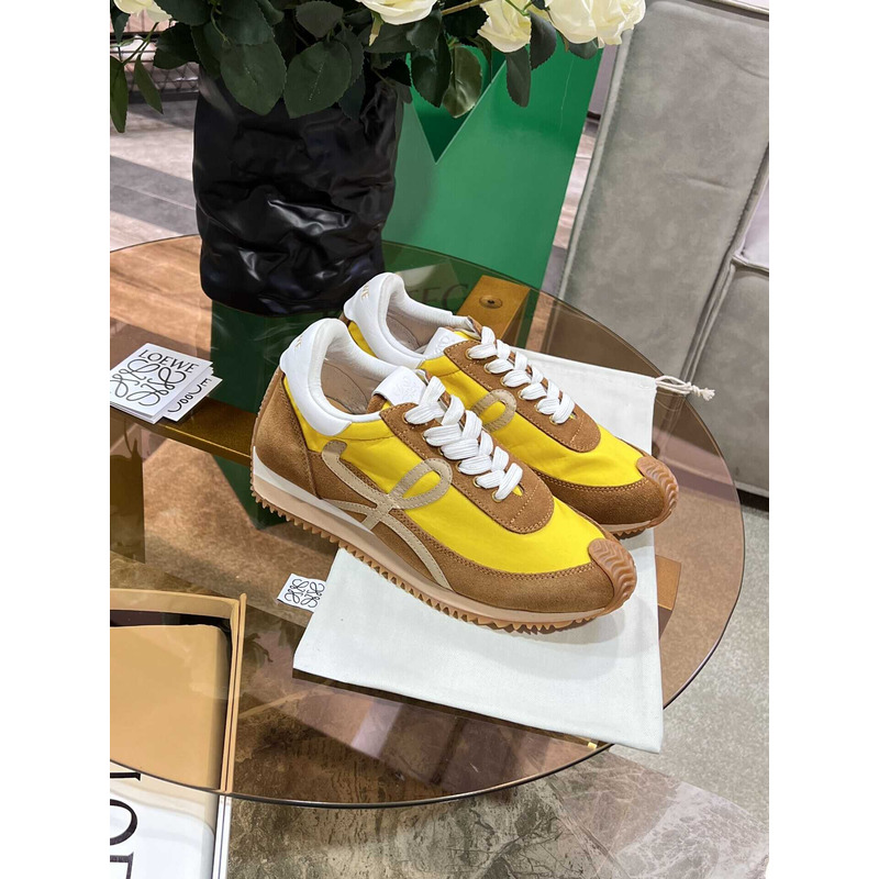 Loewe Flow Runner Logo Sneakers Yellow&Brown