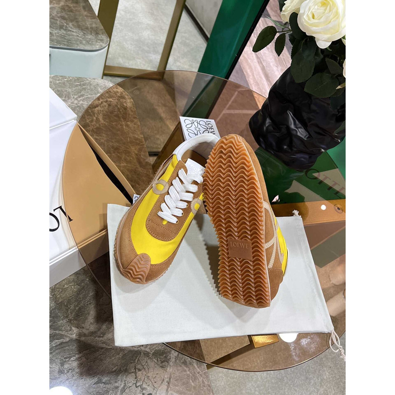 Loewe Flow Runner Logo Sneakers Yellow&Brown