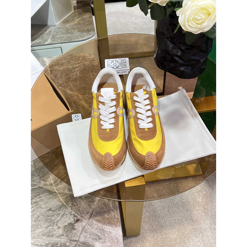 Loewe Flow Runner Logo Sneakers Yellow&Brown