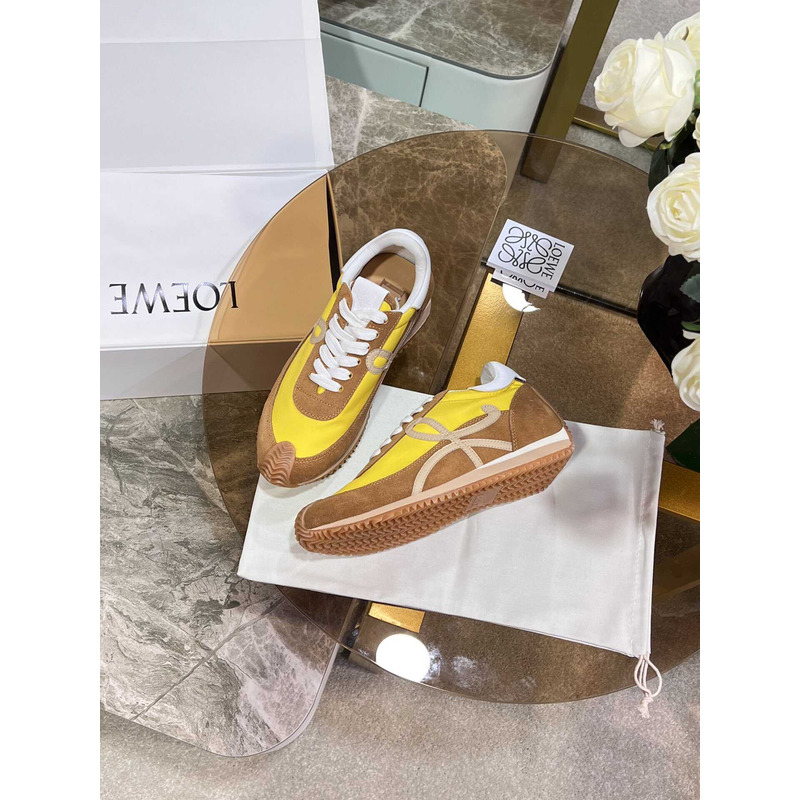 Loewe Flow Runner Logo Sneakers Yellow&Brown