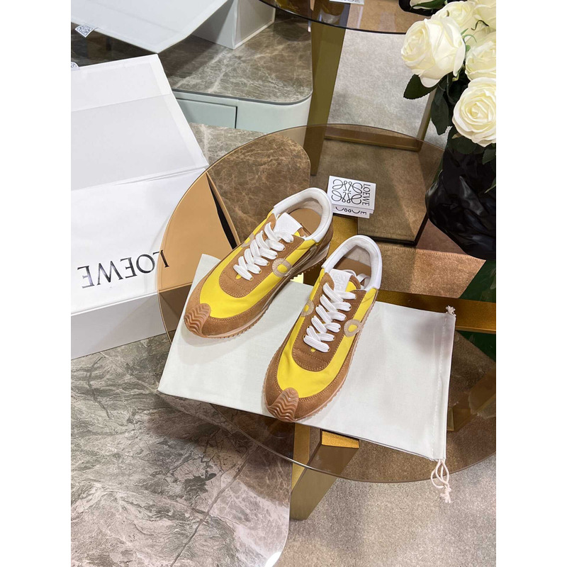 Loewe Flow Runner Logo Sneakers Yellow&Brown