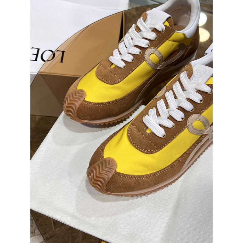 Loewe Flow Runner Logo Sneakers Yellow&Brown