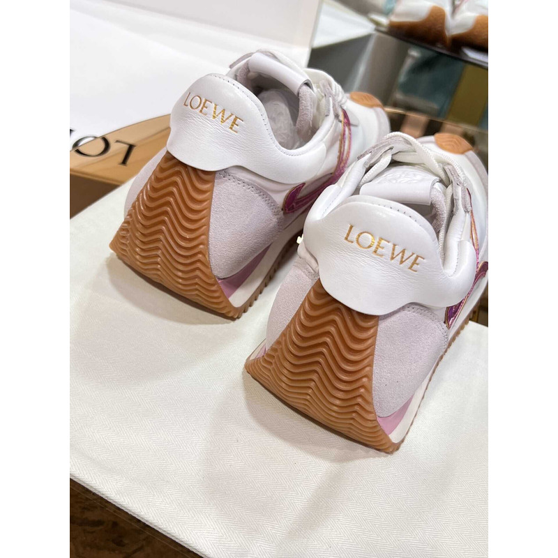 Loewe Flow Runner Logo Sneakers White&Pink