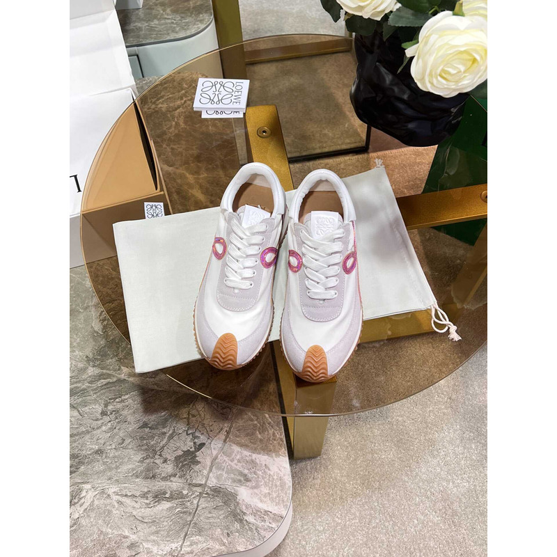 Loewe Flow Runner Logo Sneakers White&Pink