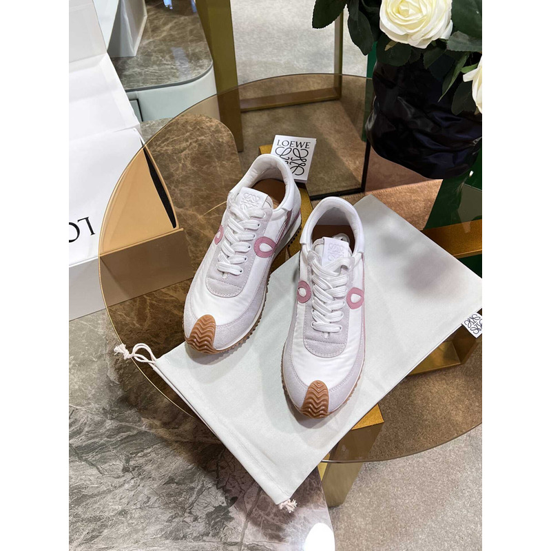 Loewe Flow Runner Logo Sneakers Pink&White