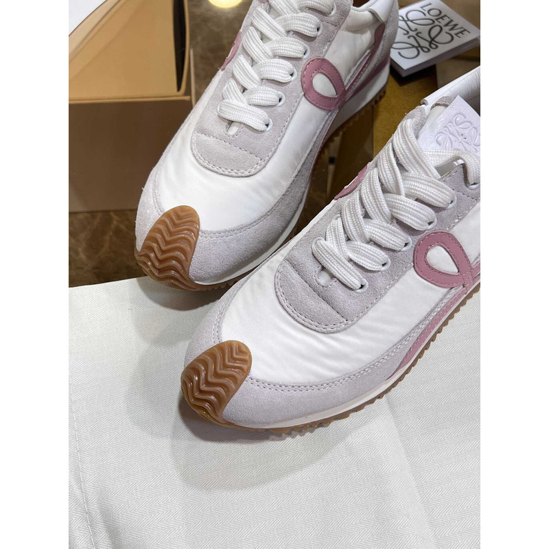 Loewe Flow Runner Logo Sneakers Pink&White