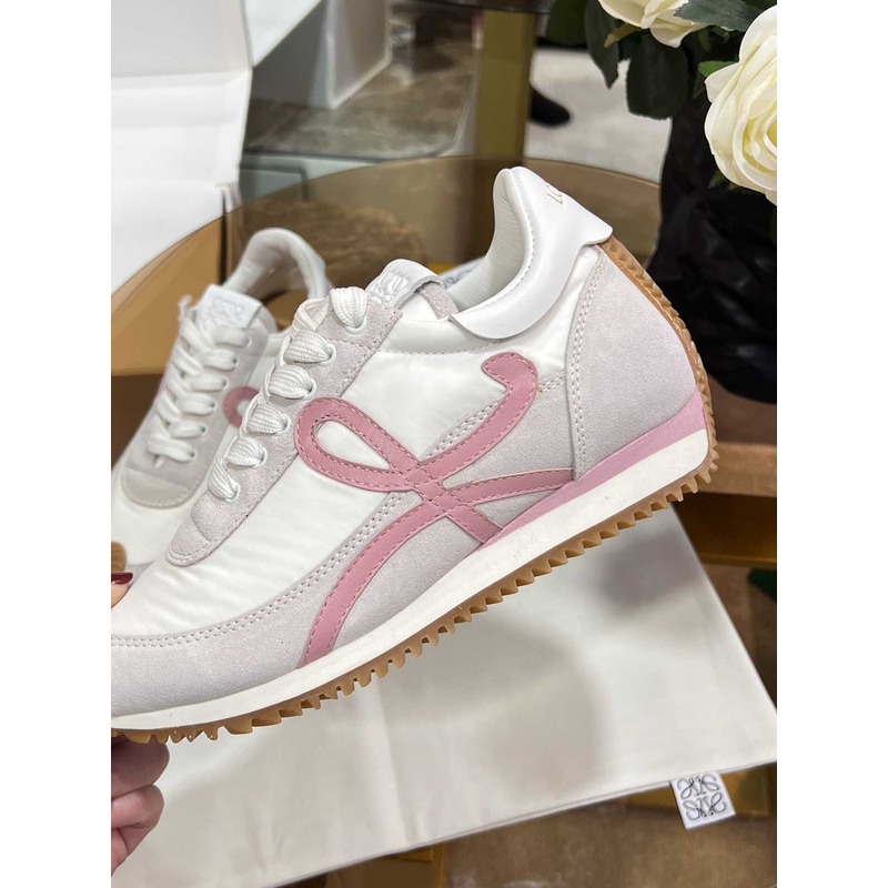 Loewe Flow Runner Logo Sneakers Pink&White