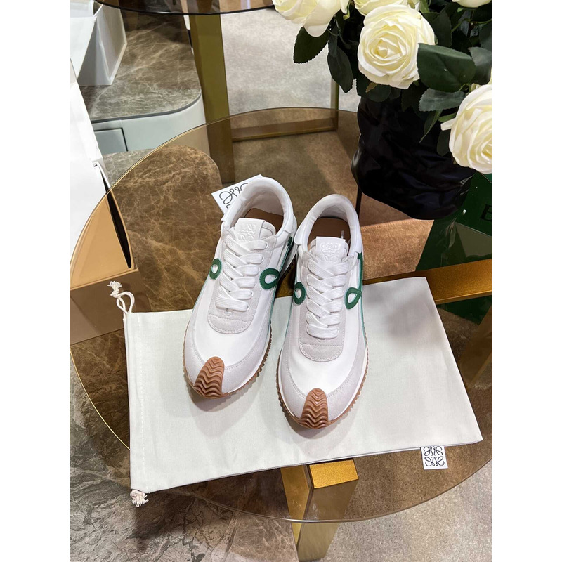 Loewe Flow Runner Logo Sneakers White&Green