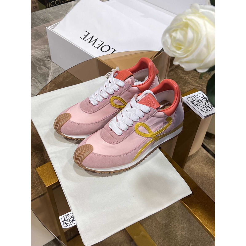 Loewe Flow Runner Logo Sneakers Yellow&Pink