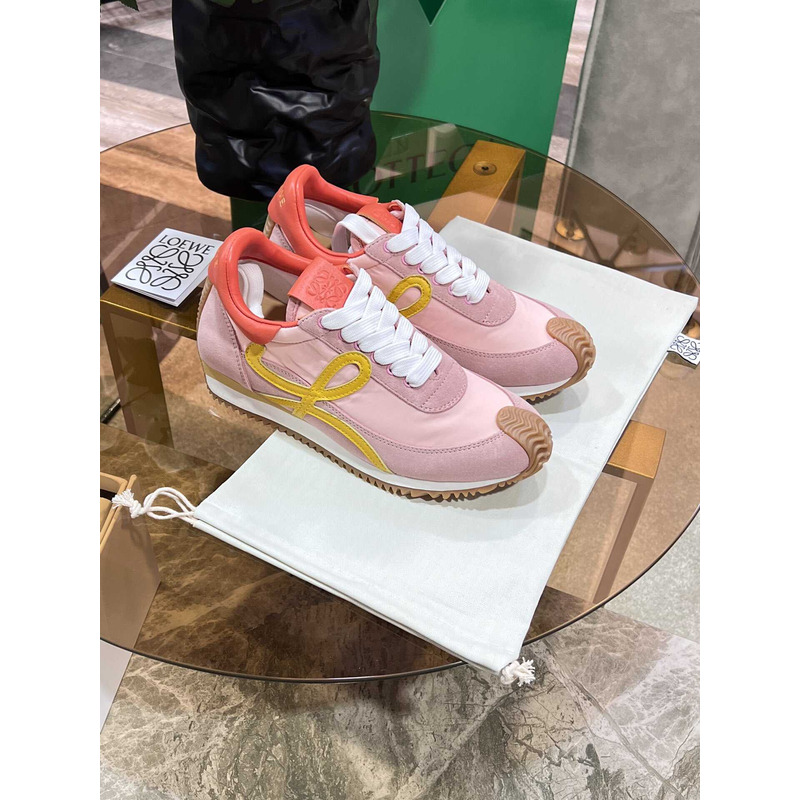 Loewe Flow Runner Logo Sneakers Yellow&Pink