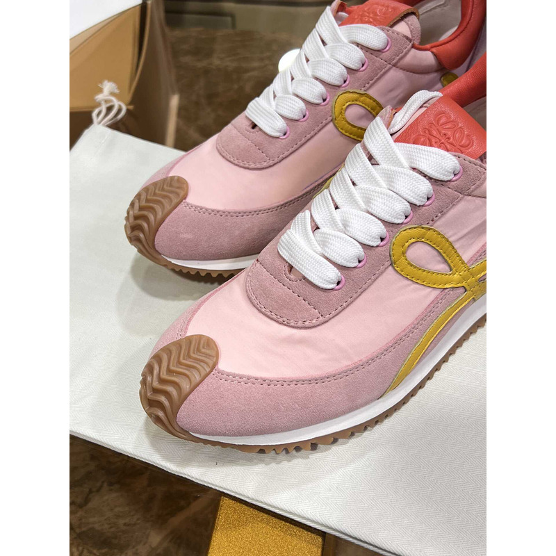 Loewe Flow Runner Logo Sneakers Yellow&Pink