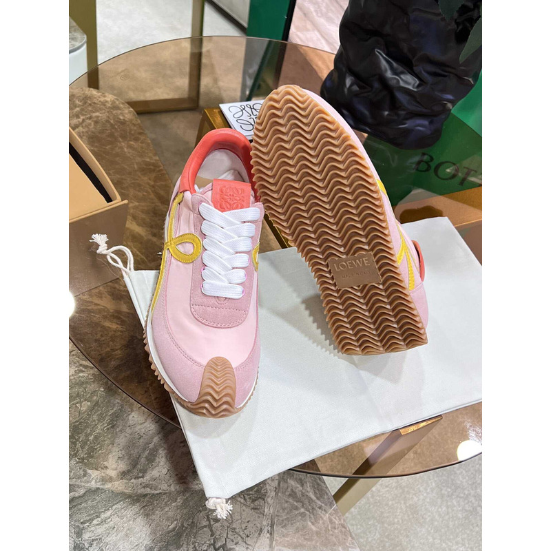 Loewe Flow Runner Logo Sneakers Yellow&Pink