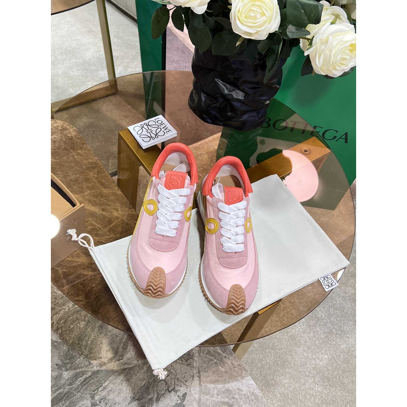 Loewe Flow Runner Logo Sneakers Yellow&Pink