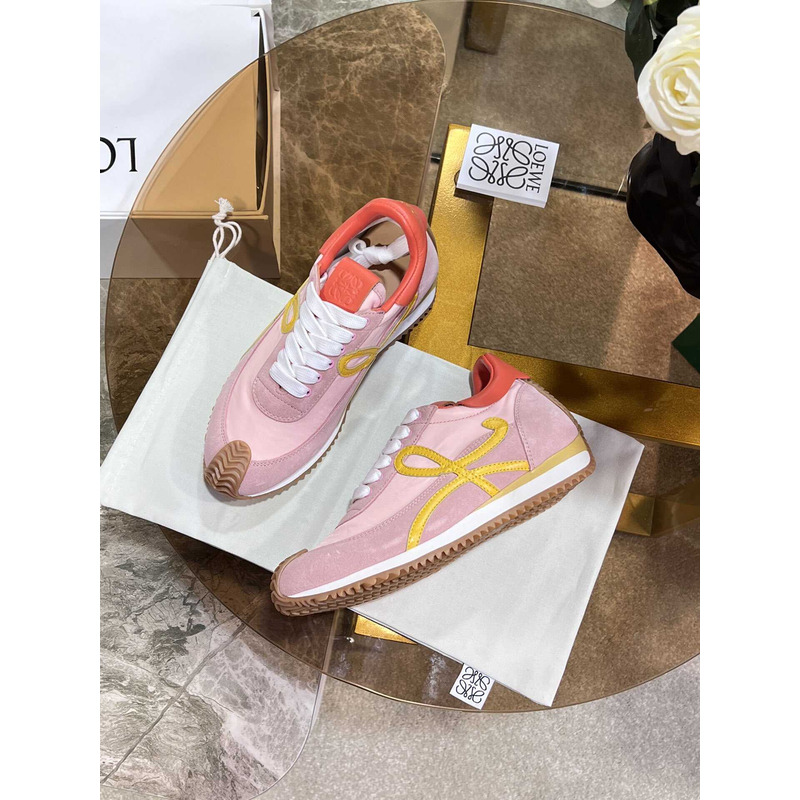 Loewe Flow Runner Logo Sneakers Yellow&Pink