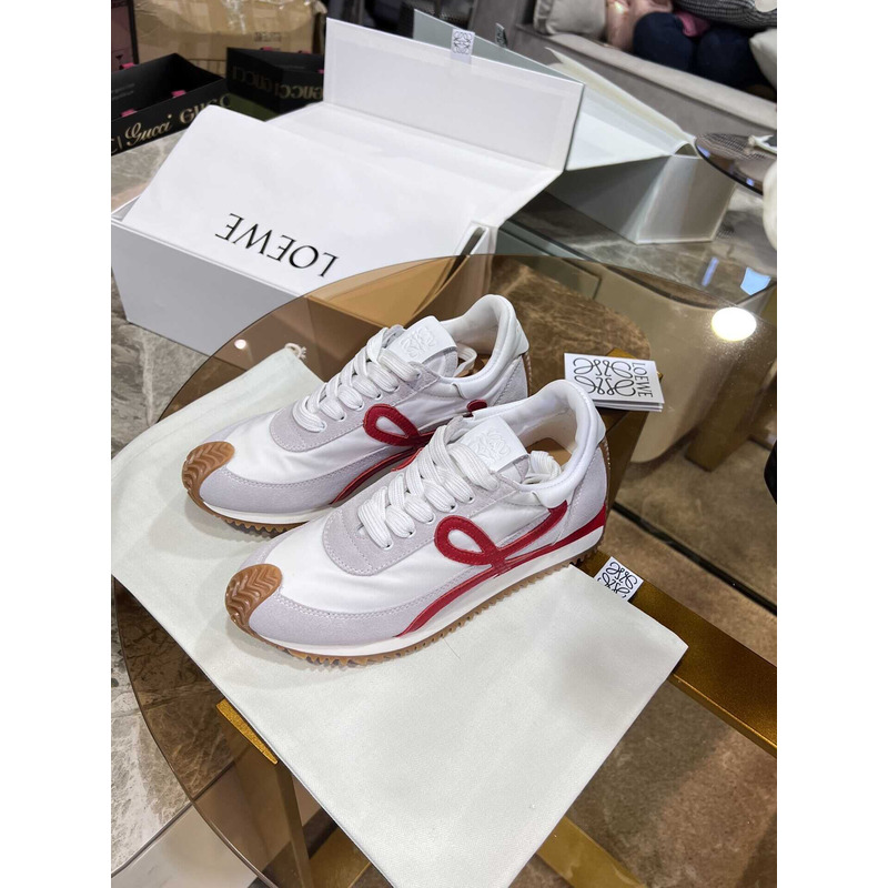 Loewe Flow Runner Logo Sneakers White&Red