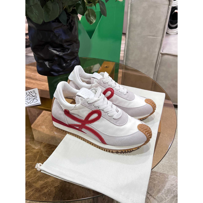 Loewe Flow Runner Logo Sneakers White&Red