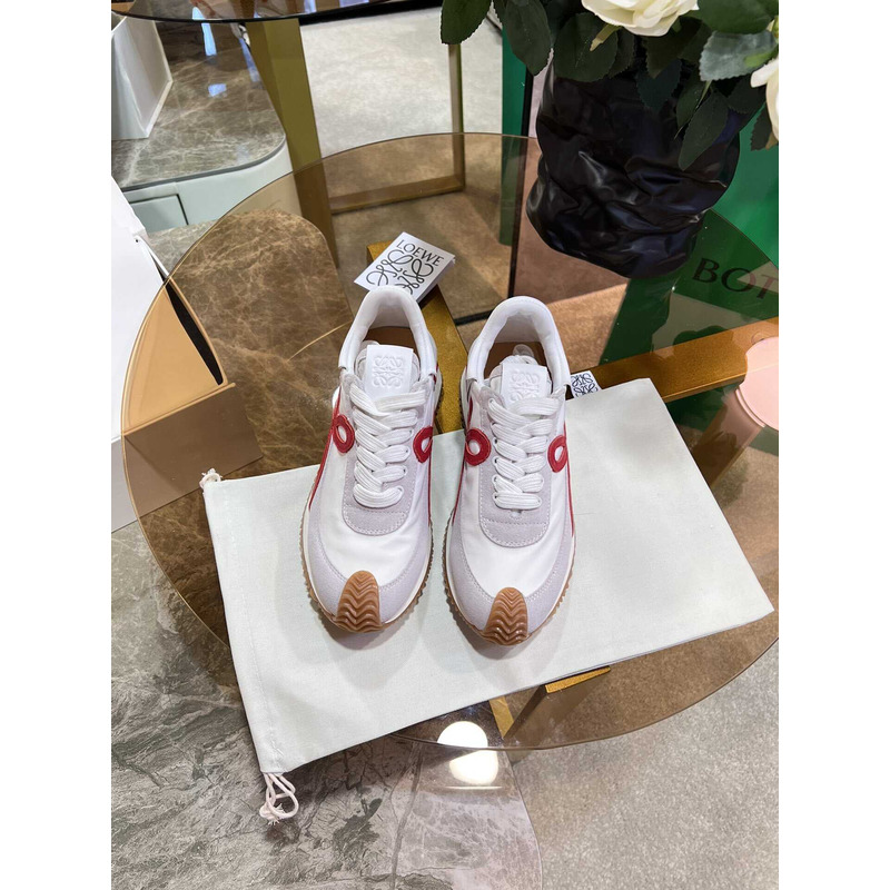 Loewe Flow Runner Logo Sneakers White&Red