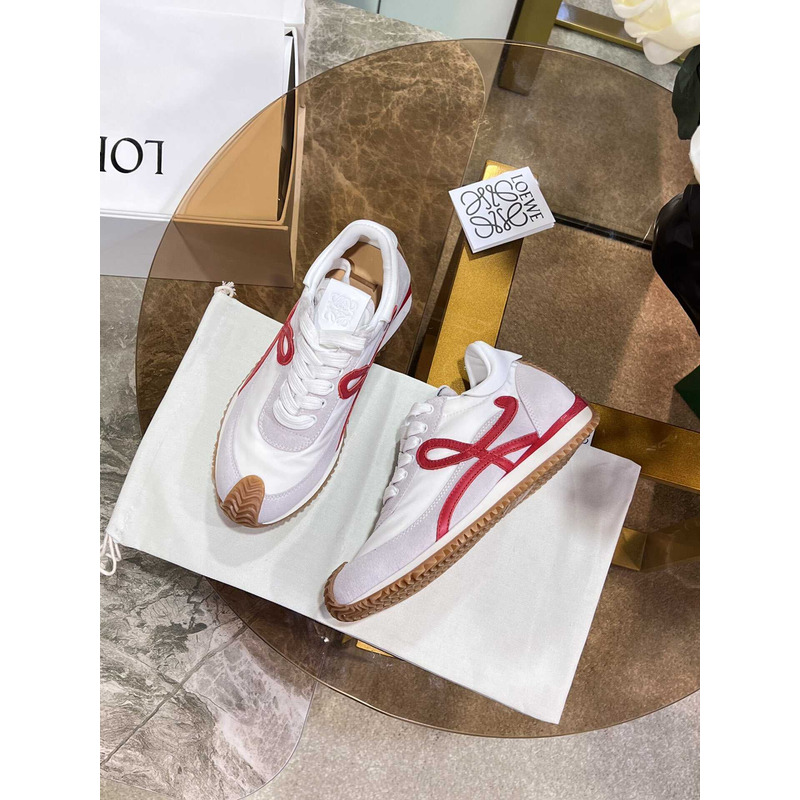 Loewe Flow Runner Logo Sneakers White&Red