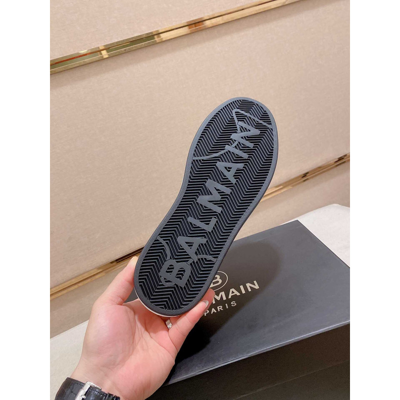 Balmain All-Over Monogram Pattern Sneakers