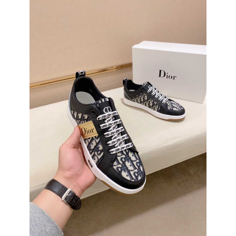 D*or black oblique sneakers