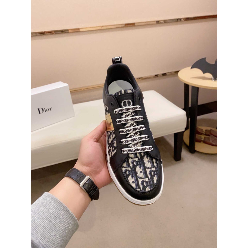 D*or black oblique sneakers