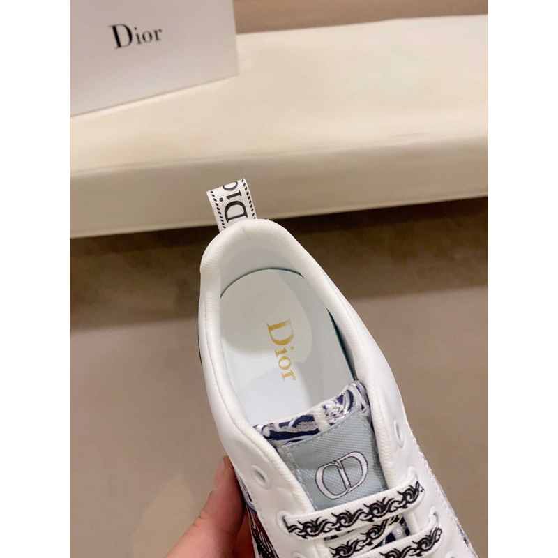 D*or oblique sneakers white&navy blue