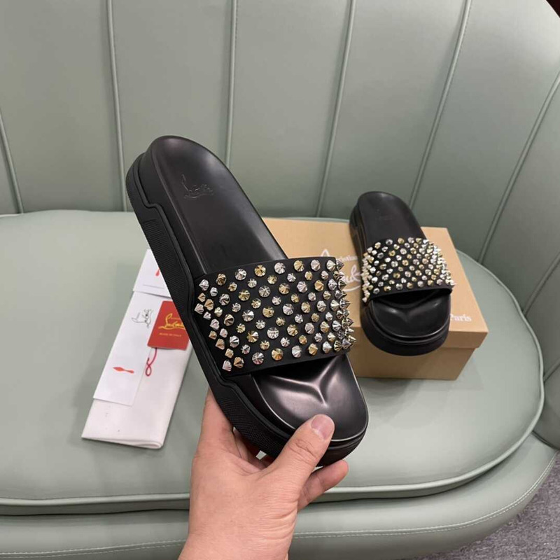 Paris Rivet Mules Black