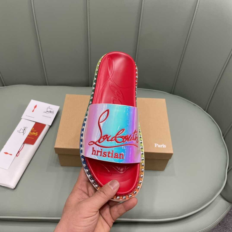 paris claquette Ch**an louboutin red