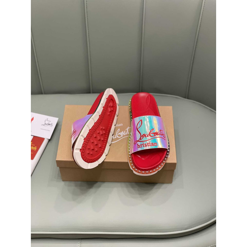 paris claquette Ch**an louboutin red