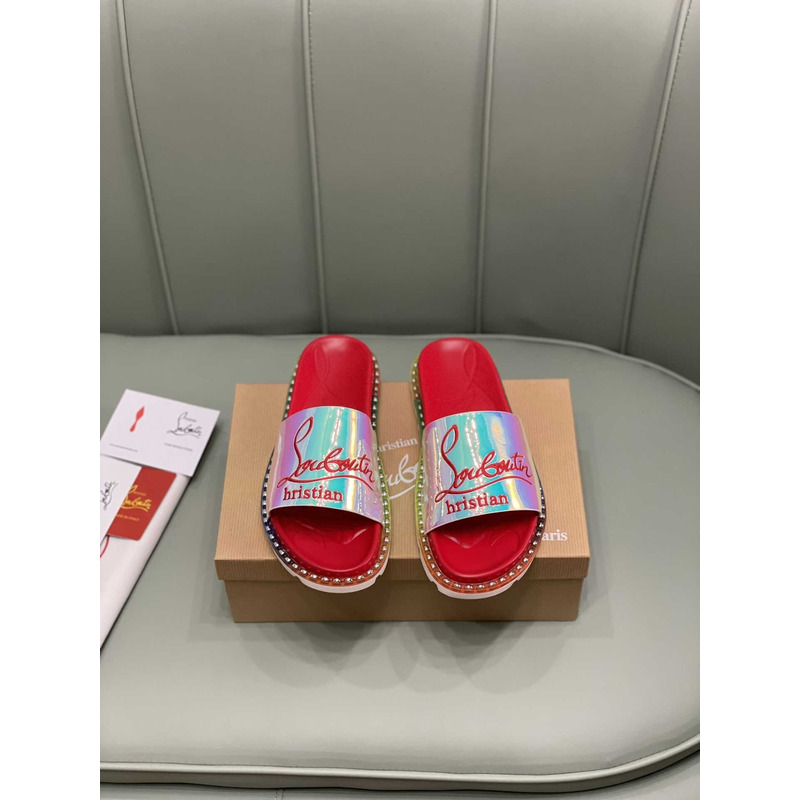 paris claquette Ch**an louboutin red