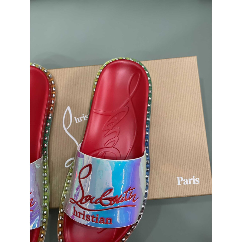 paris claquette Ch**an louboutin red