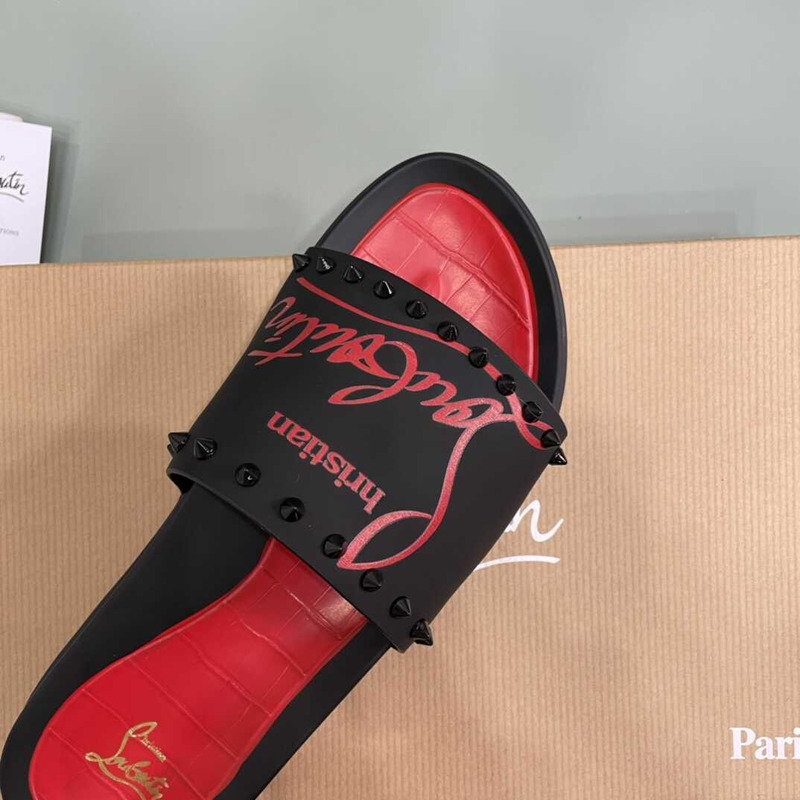 paris claquette Ch**an louboutin red