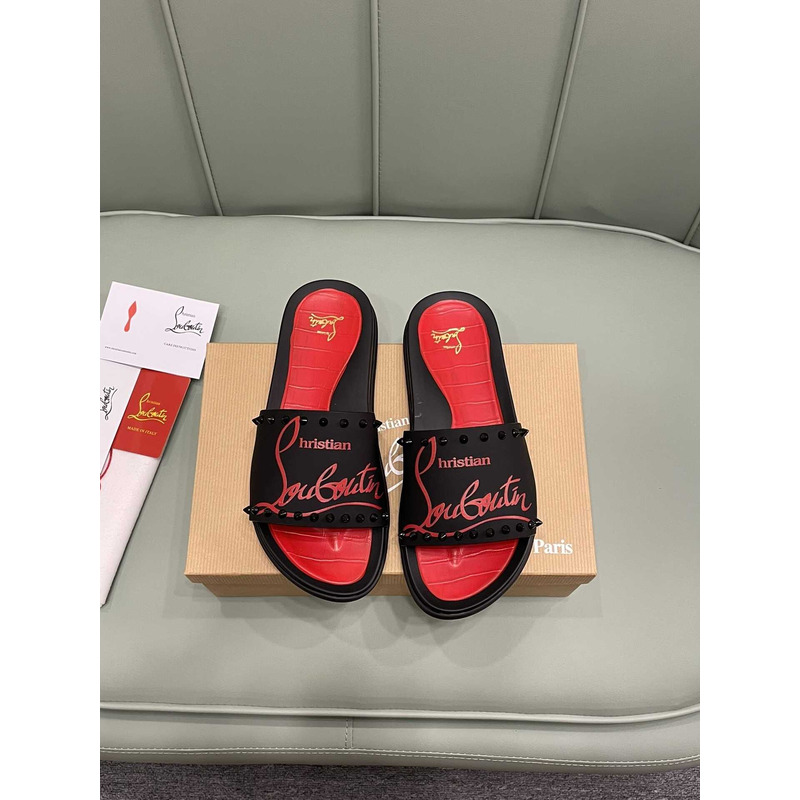 paris claquette Ch**an louboutin red