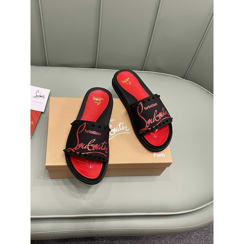 paris claquette Ch**an louboutin red