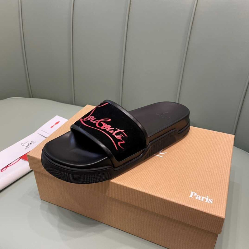 paris claquette Ch**an louboutin black