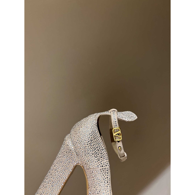 Valentino  Garavani Tan-Go Platform Pump With Crystal White