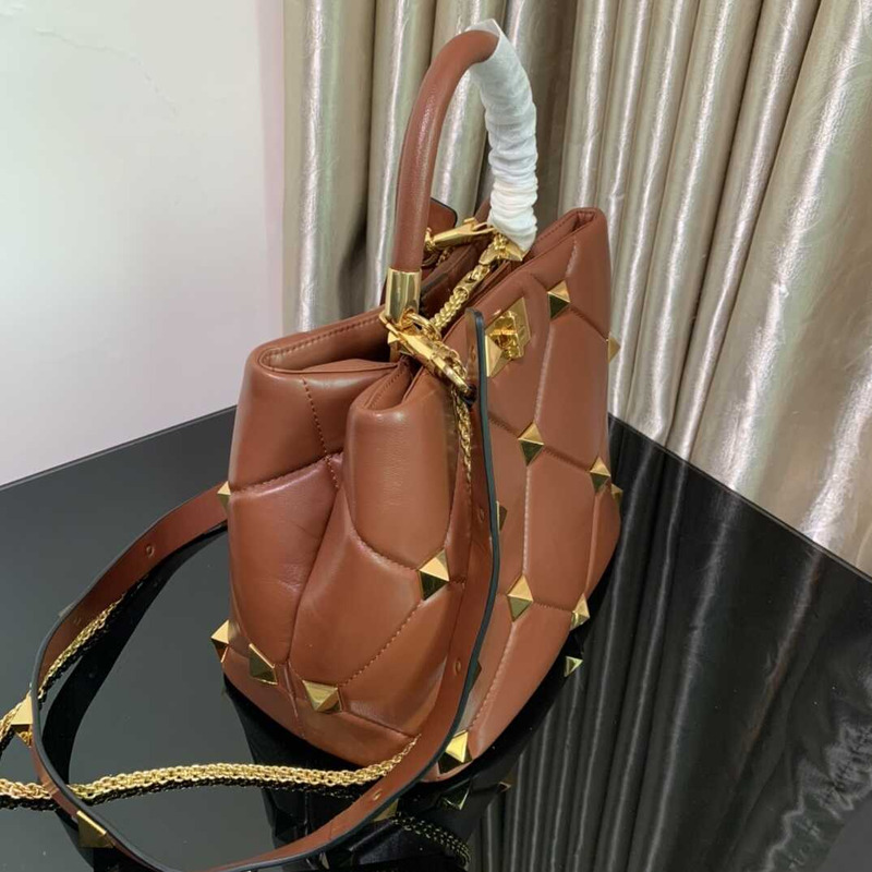 Valentino Garavani Roman Stud Bag Brown