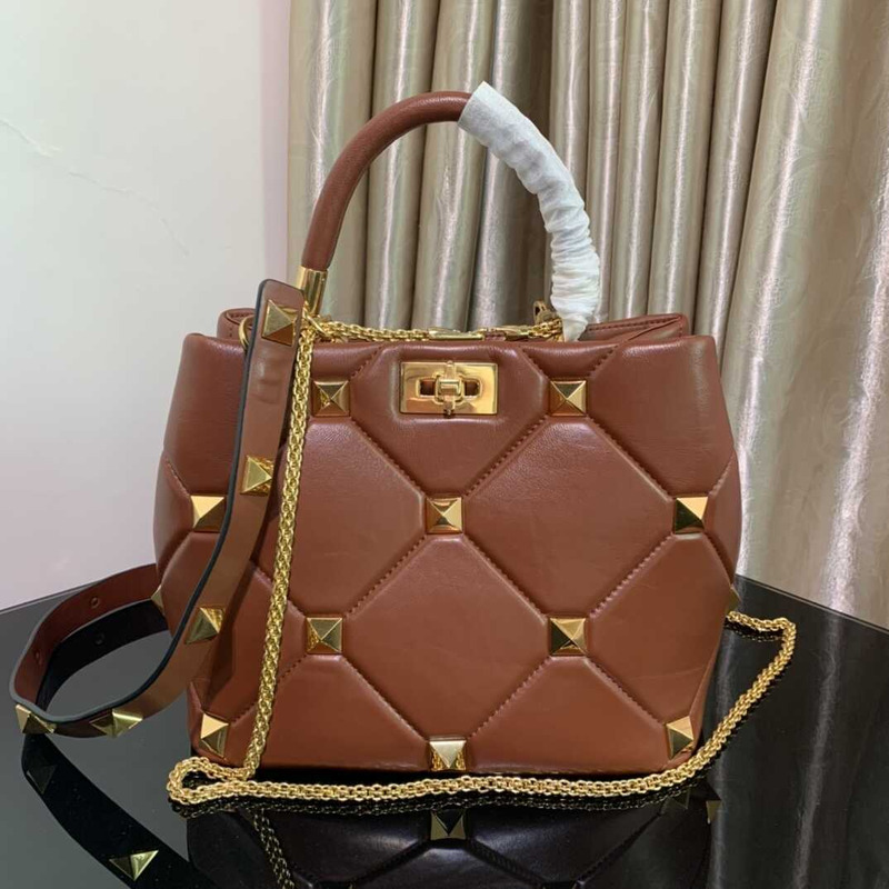 Valentino Garavani Roman Stud Bag Brown