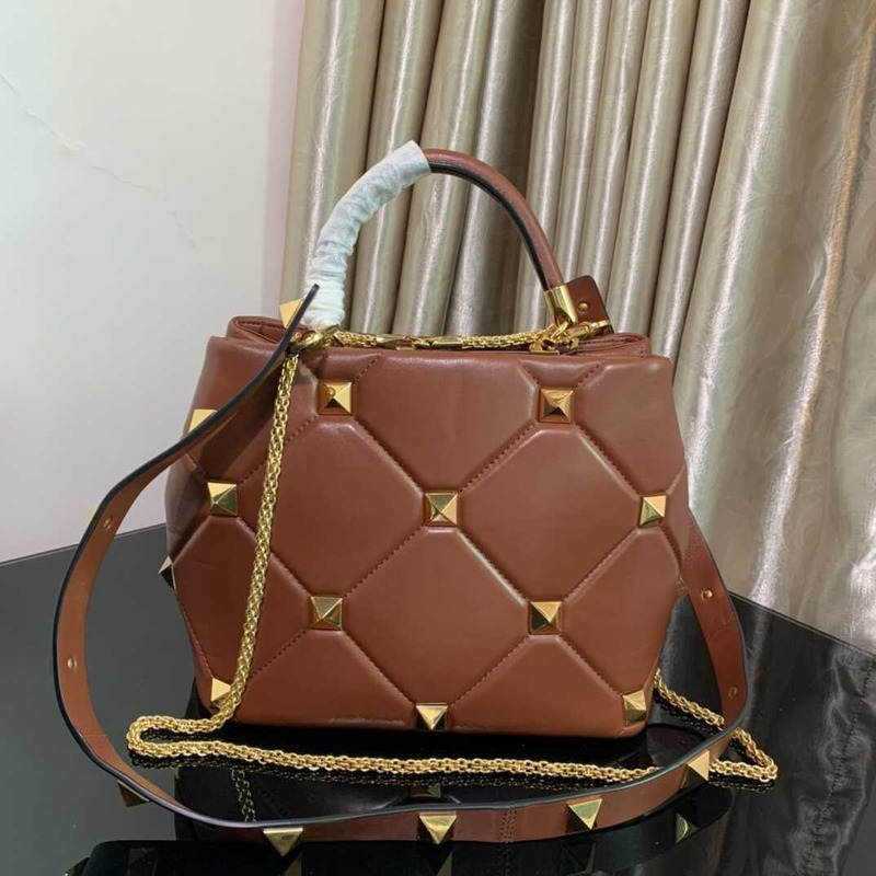 Valentino Garavani Roman Stud Bag Brown