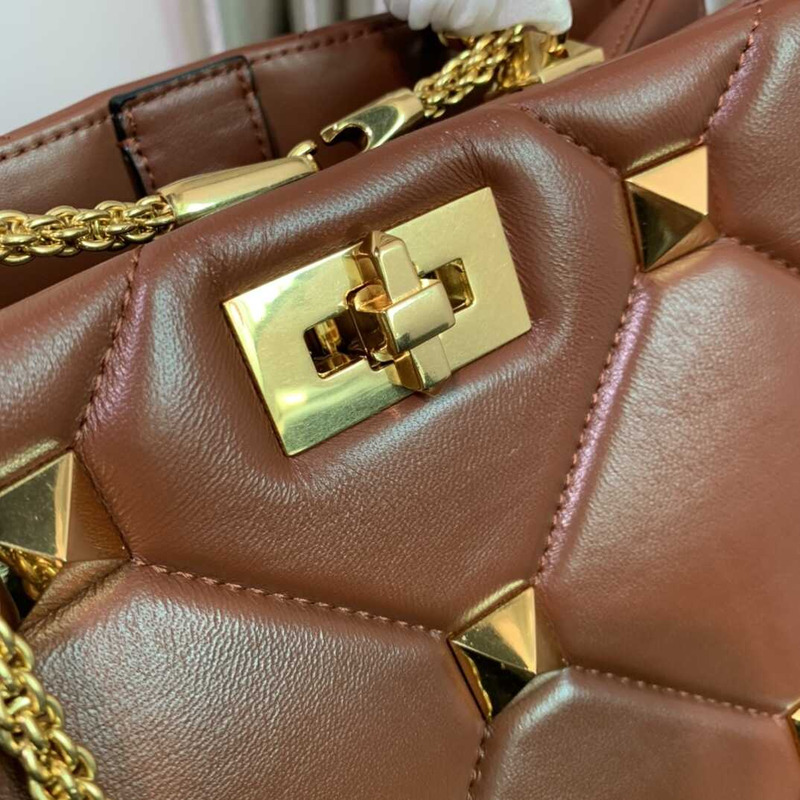 Valentino Garavani Roman Stud Bag Brown