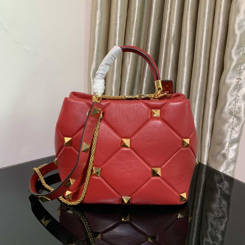 Valentino Garavani Roman Stud Bag Red