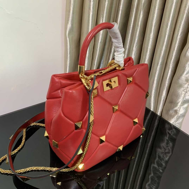 Valentino Garavani Roman Stud Bag Red