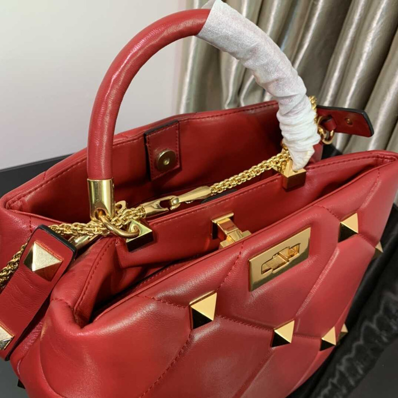 Valentino Garavani Roman Stud Bag Red