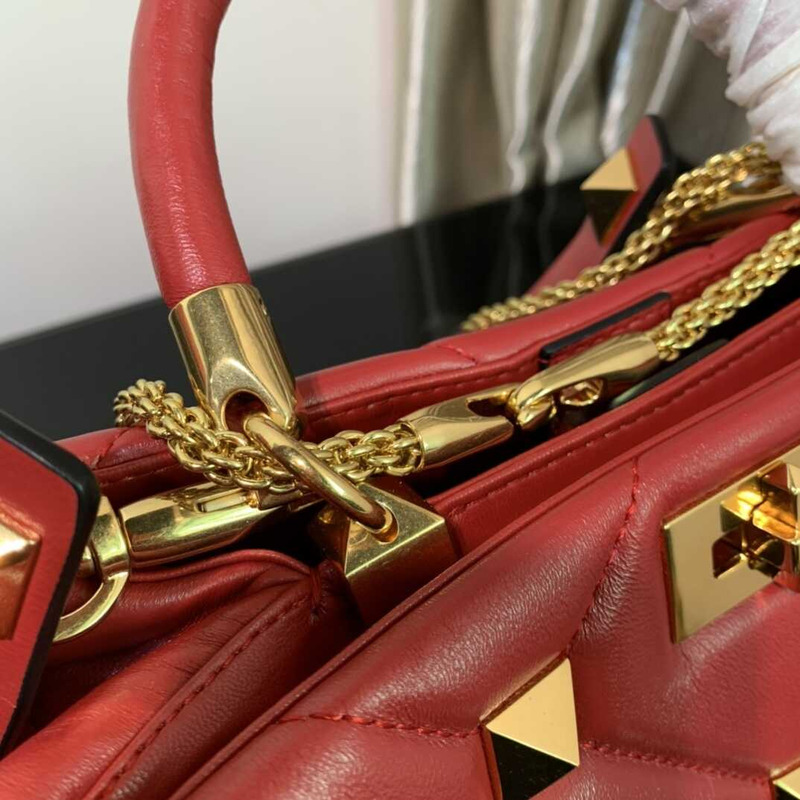 Valentino Garavani Roman Stud Bag Red