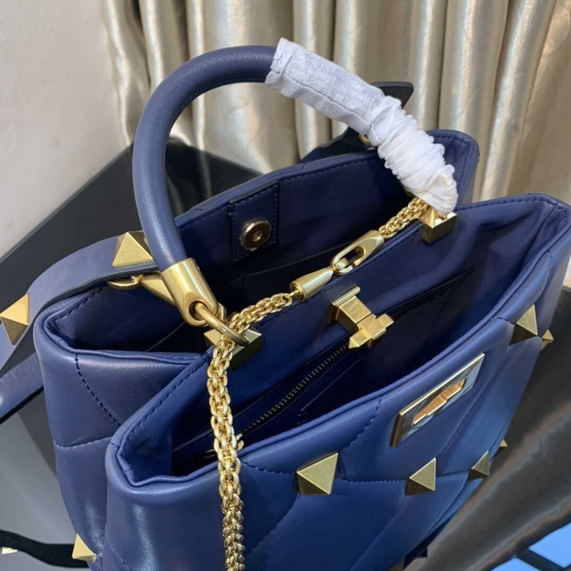 Valentino Garavani Roman Stud Bag Navy Blue