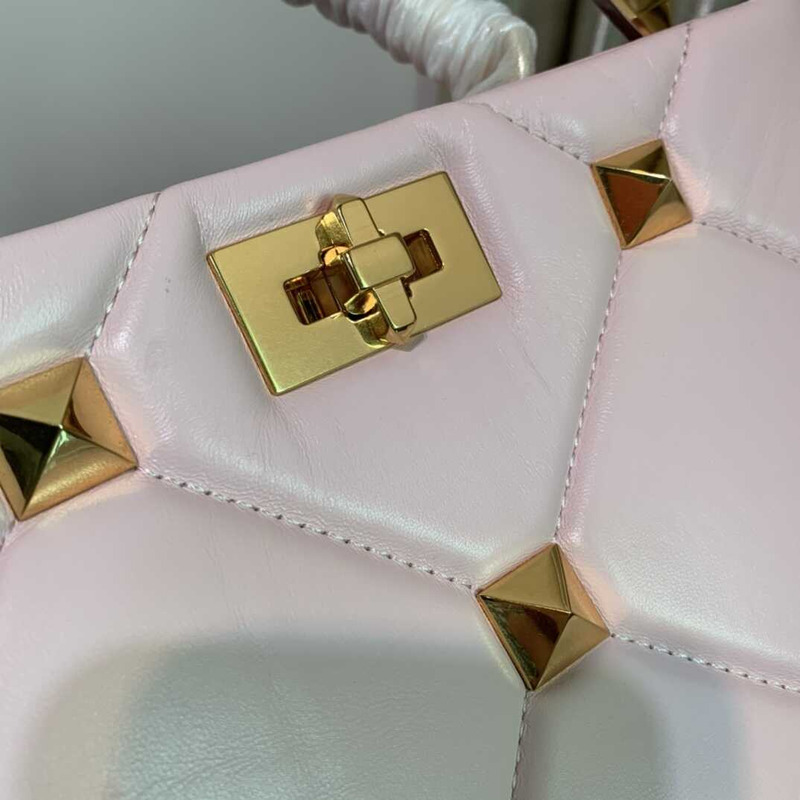 Valentino Garavani Roman Stud Bag Pink&White