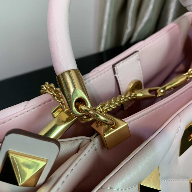 Valentino Garavani Roman Stud Bag Pink&White