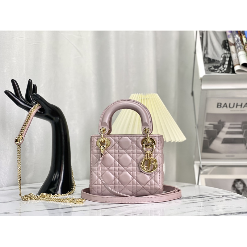 lady D*or  lotus pink lamb bag