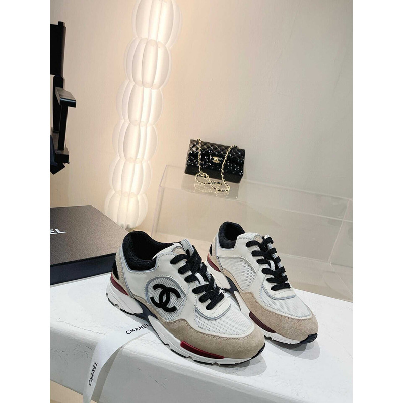 Ch*el low top trainer white&brown