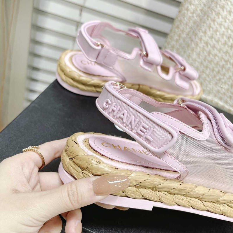 Ch*el  summer flat sandal pink